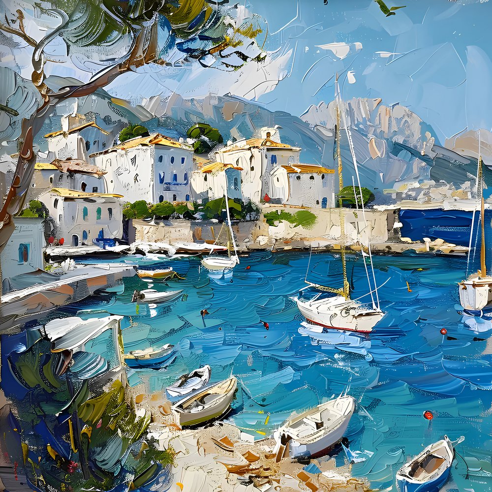 Lebendiger mediterraner Hafen von Avanesova Elena