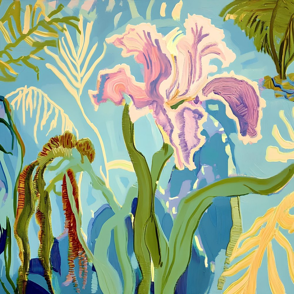 Lebendige Tropische Iris von Avanesova Elena