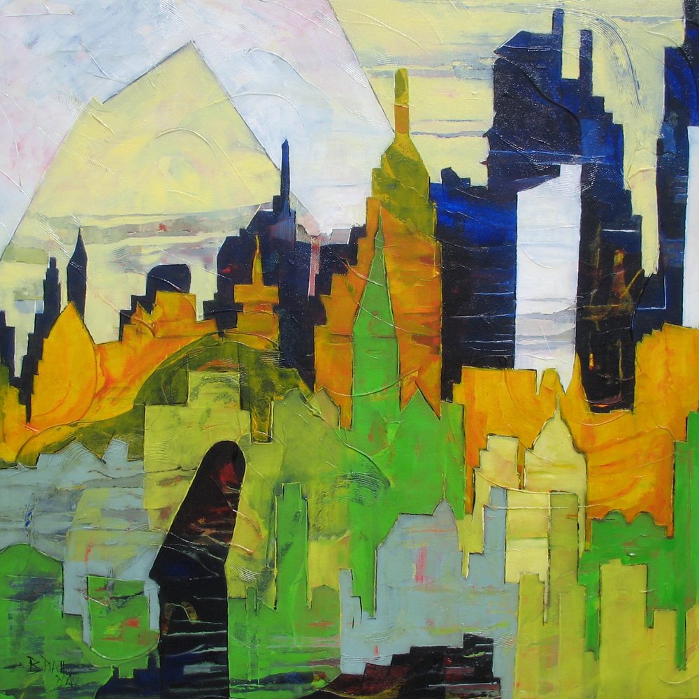 Abstrakte Stadtlandschaft Schichten von Barbara Piatti