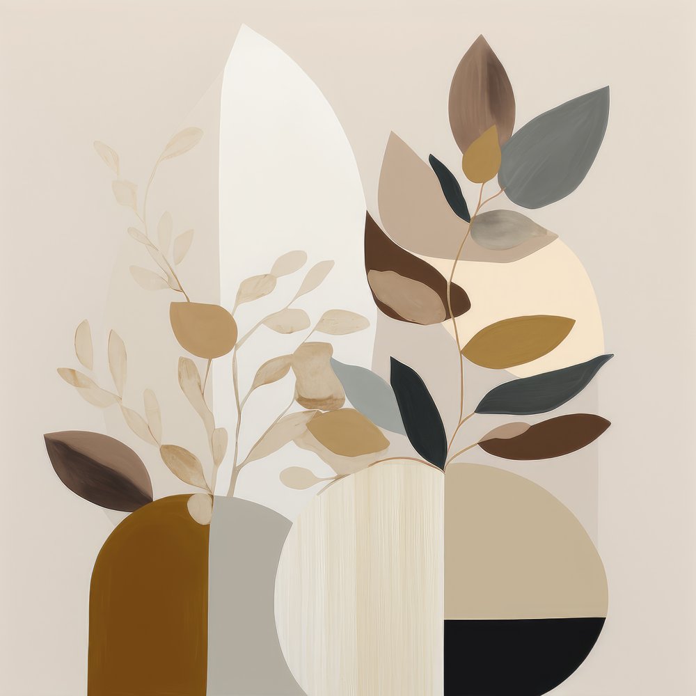 Modernes botanisches Abstrakt von Bella Eve