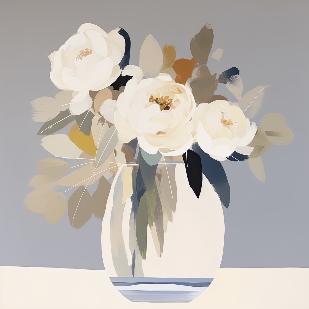 Sanftes Blumenstillleben von Bella Eve