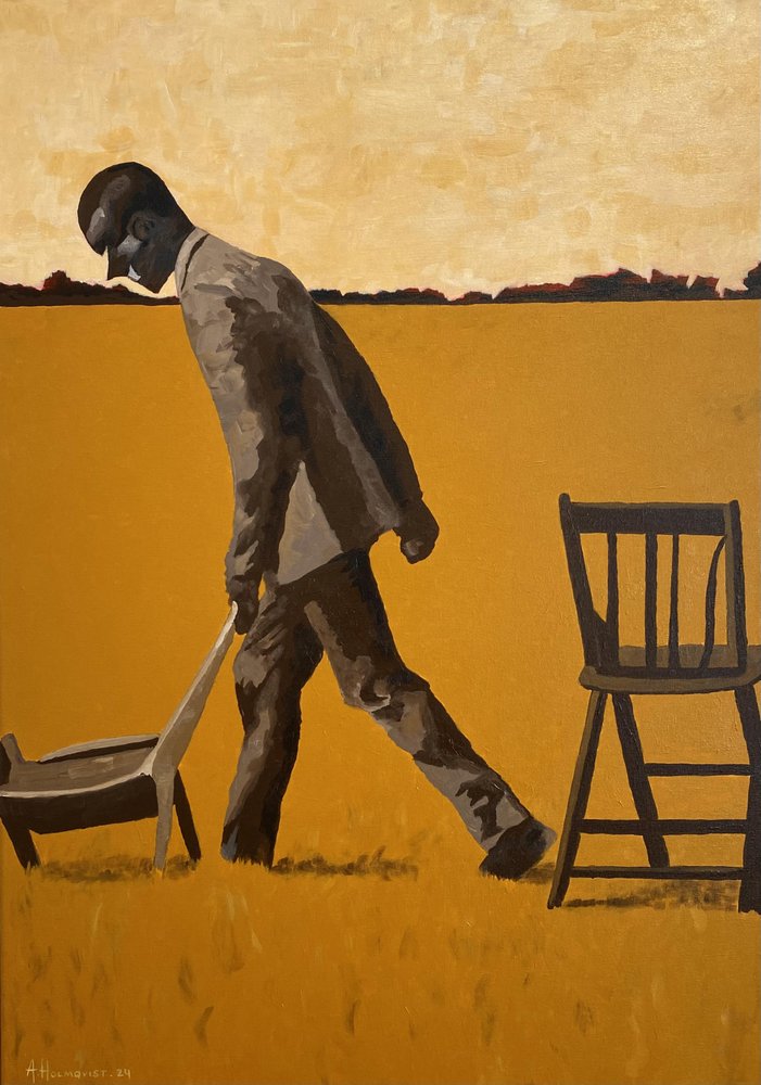 Einsamer Spaziergang im Goldenen Feld von Borgenhag Holmqvist