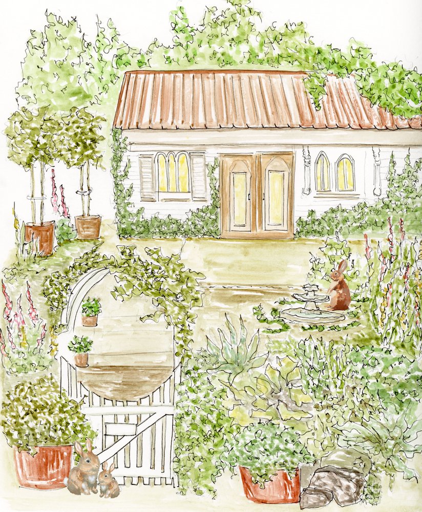 Verspielter Garten-Cottage von Breanna Megan Studio