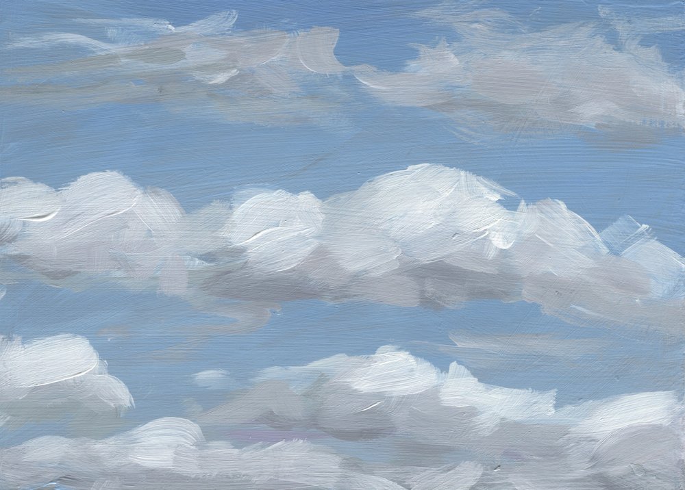 Flauschige gemalte Wolken von Carrie Arnold