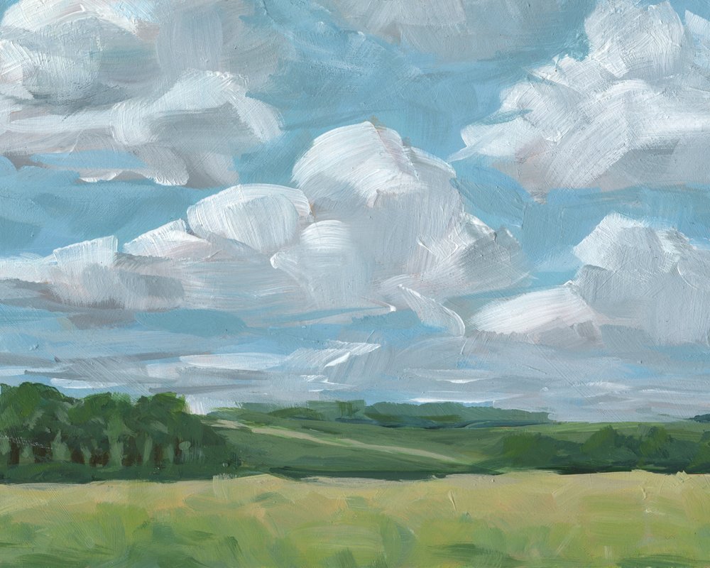 Sommerhimmel über Feldern von Carrie Arnold