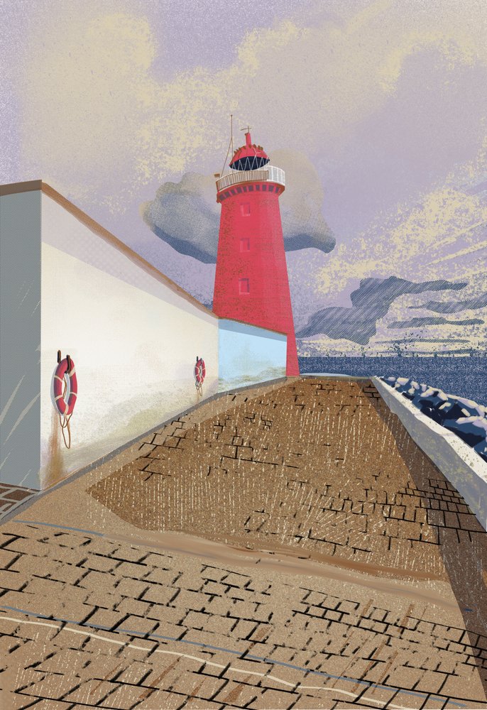Roter Leuchtturmweg von Charlotte Trudgett
