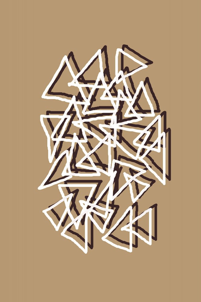 Geschichtete geometrische Dreiecke von Christina Sillen
