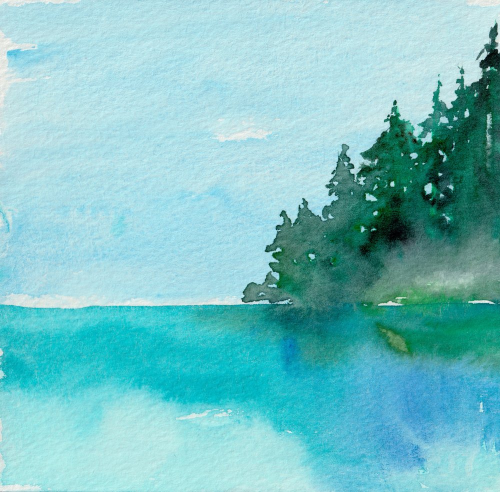 Serene Waldspiegelung von Christine Lindstrom