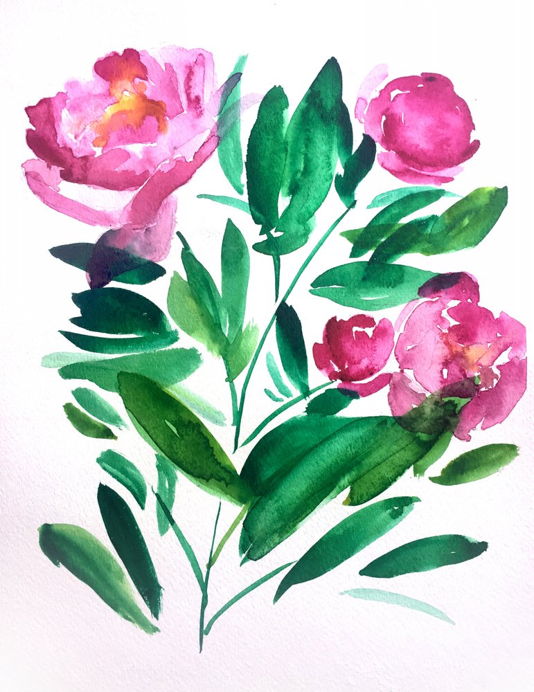Lebendige Aquarellblumen von Christine Lindstrom