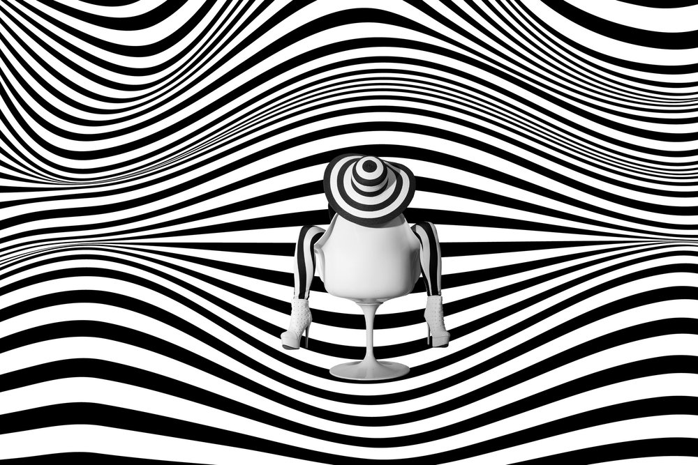 Stilvolle Op-Art-Frau von Christine von Diepenbroek