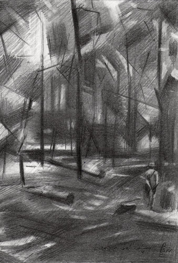 Abstrakter Waldspaziergang von Corné Akkers