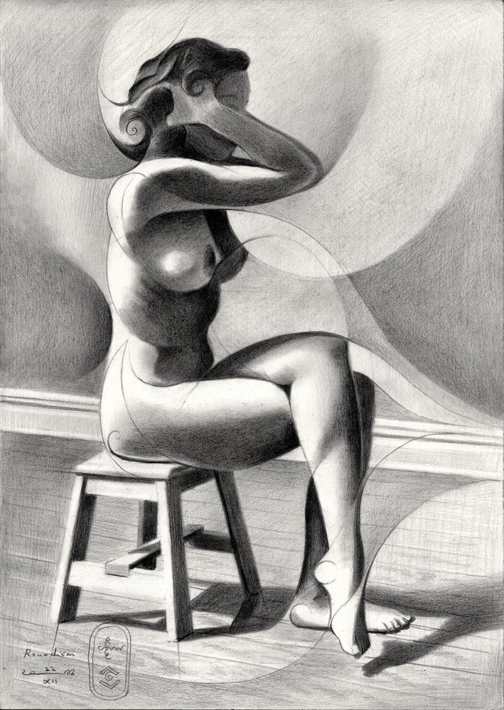 Elegante Figurenzeichnung von Corné Akkers