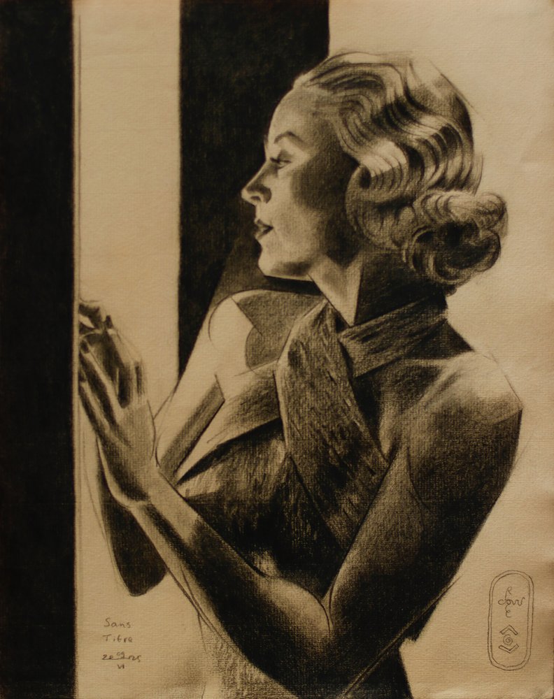Elegante Frau im Profil von Corné Akkers