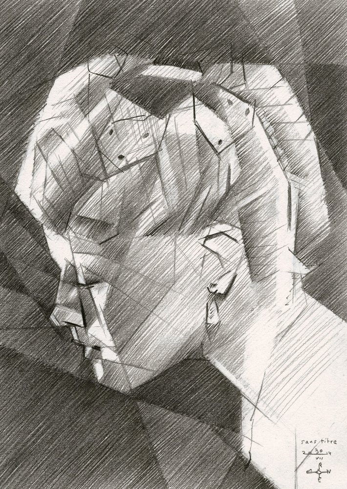 Geometrisches Profilporträt von Corné Akkers