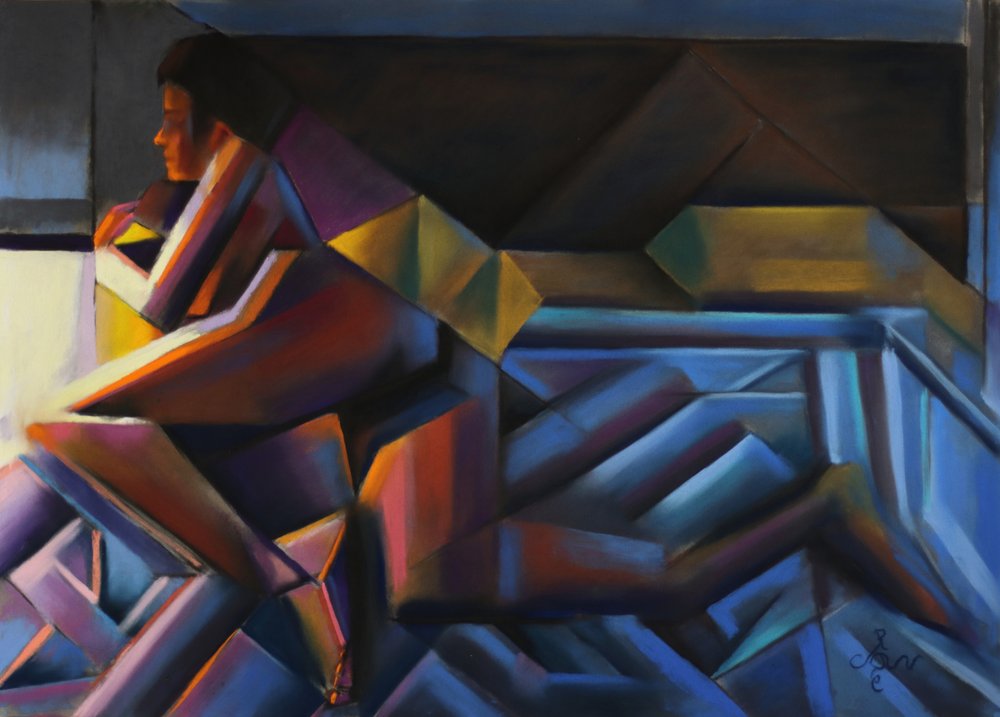 Geometrische Frau Reflektiert von Corné Akkers