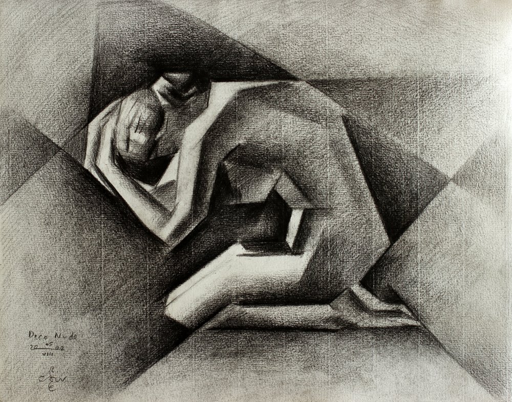 Trauernde geometrische Figur von Corné Akkers
