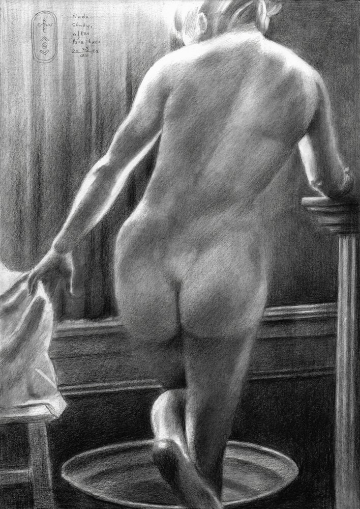 Aktstudie, nach Breitner - 23-12-25 von Corné Akkers