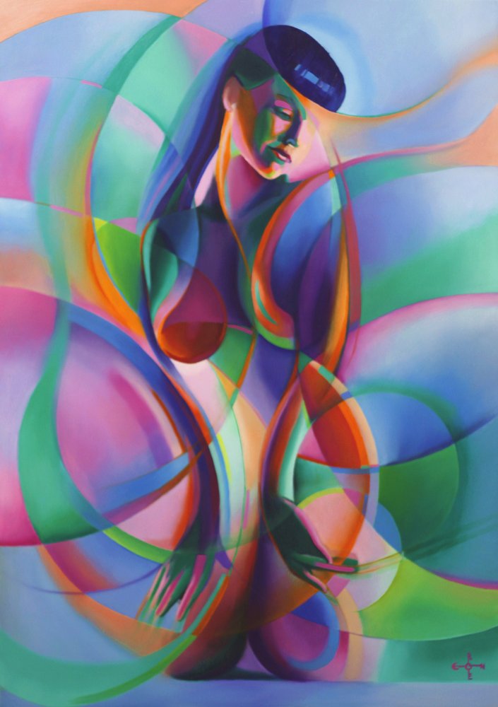 Lebhafte abstrakte Frau von Corné Akkers