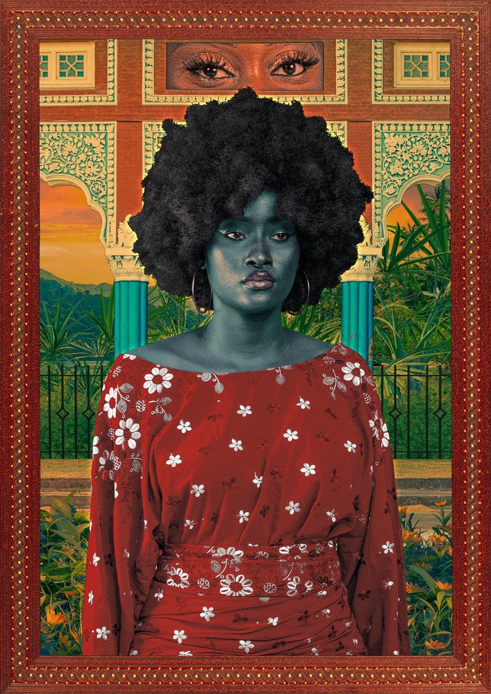 Afro Frau tropisches Porträt von CosmoZach