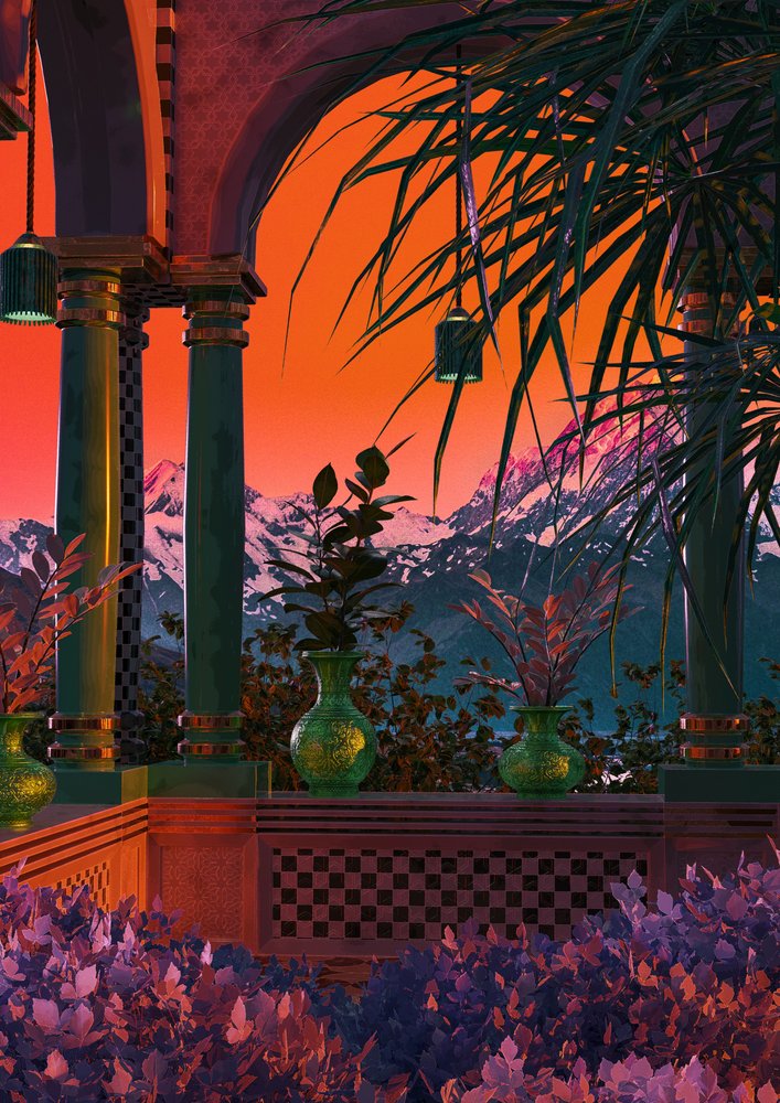 Exotischer Sonnenuntergang Balkon von CosmoZach