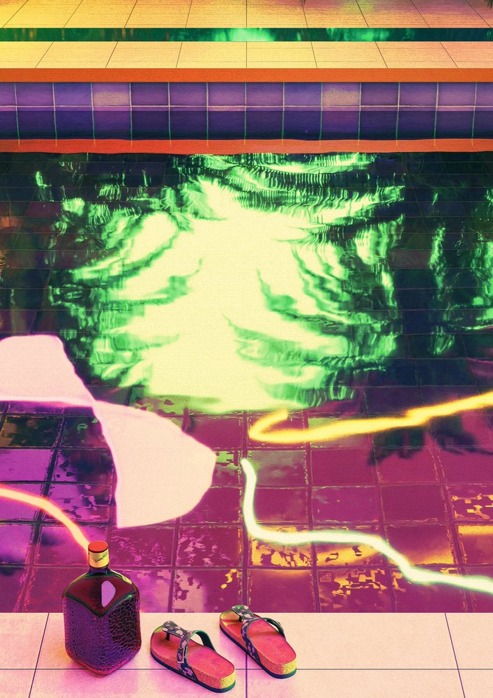 Neon Poolside Rückzugsort von CosmoZach