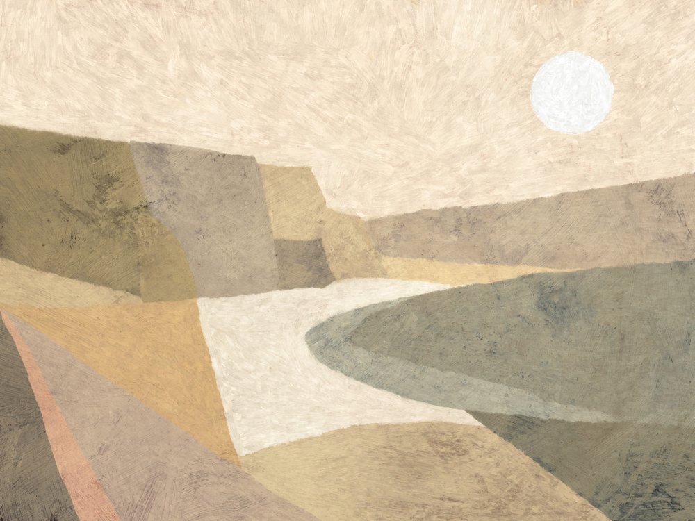 Wüstenfluss Mondlandschaft von Dan Hobday