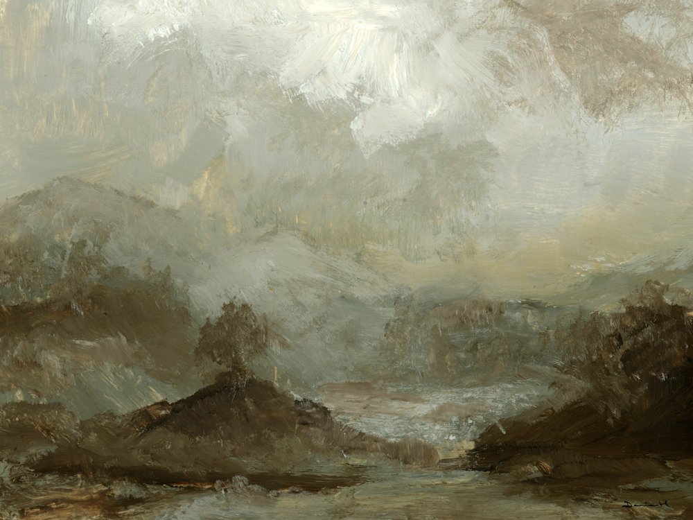 Eiche auf einem Hügel von Dan Hobday