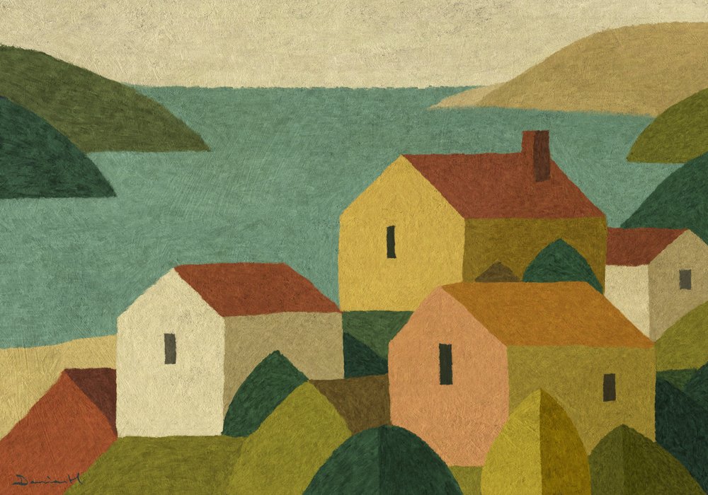 Ruhiges Küstendorf von Dan Hobday
