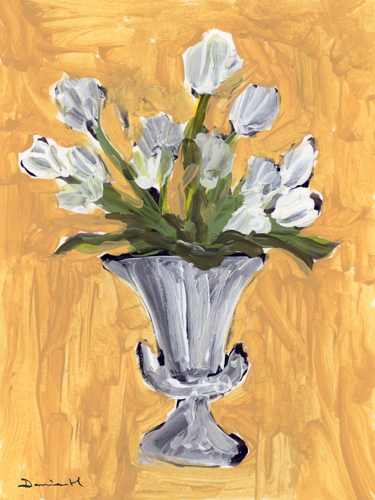 Weiße Tulpen von Dan Hobday
