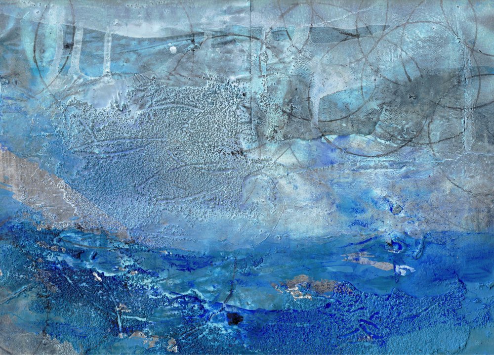 Tiefe blaue Abstraktion von Deb Chaney