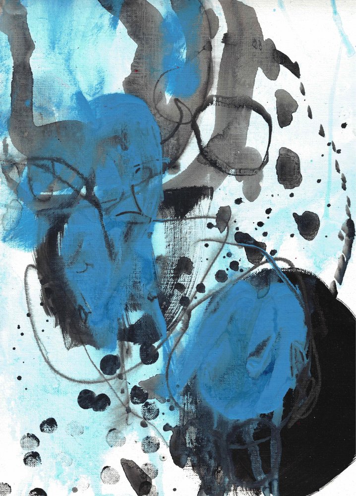 Dynamische blaue Striche von Deb Chaney