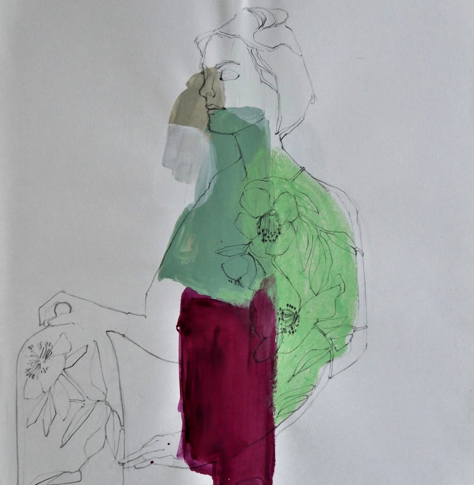 Abstrakte Blumenfigur von Doris Schmitz