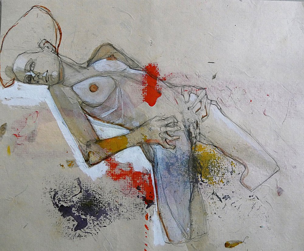 Abstrakte Liegende Figur von Doris Schmitz