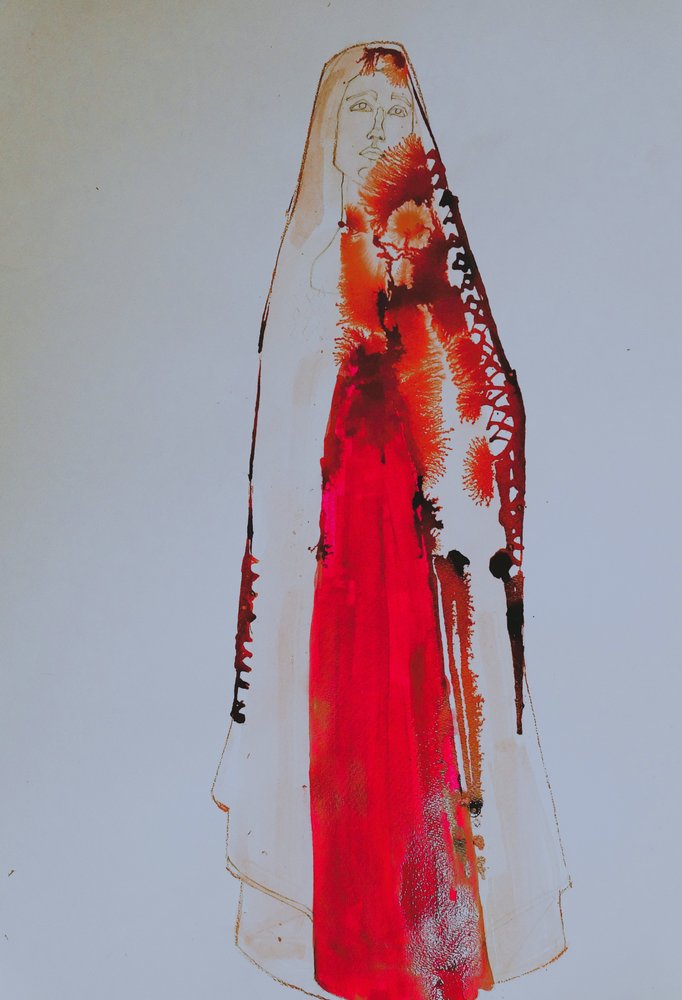 Leuchtend rote Madonna von Doris Schmitz