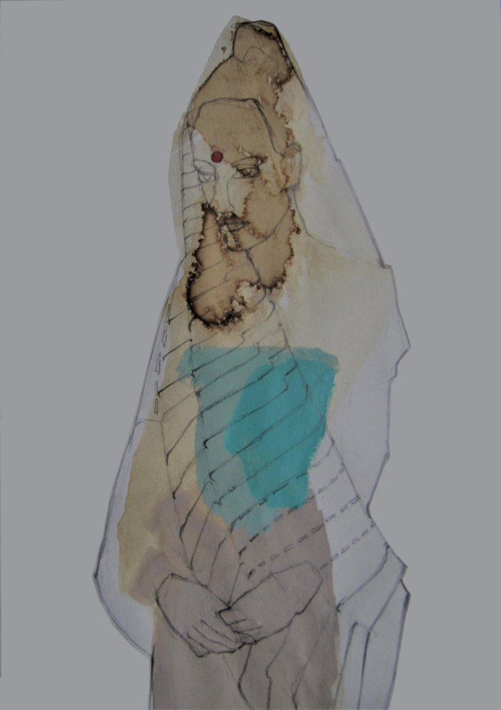 Nachdenkliche verschleierte Figur von Doris Schmitz