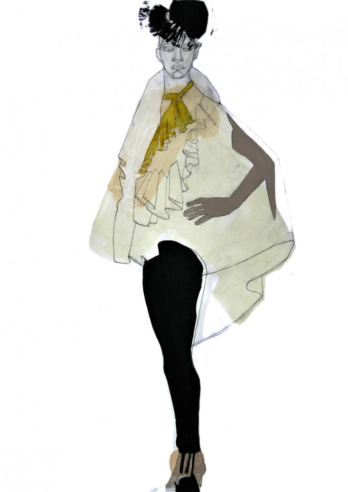 Elegante Modeillustration von Doris Schmitz