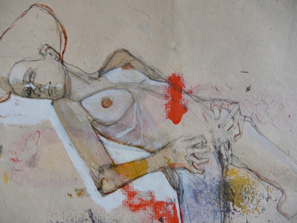 Expressiver Liegender Akt von Doris Schmitz