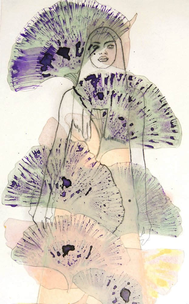 Lila Ginkgo Frau von Doris Schmitz
