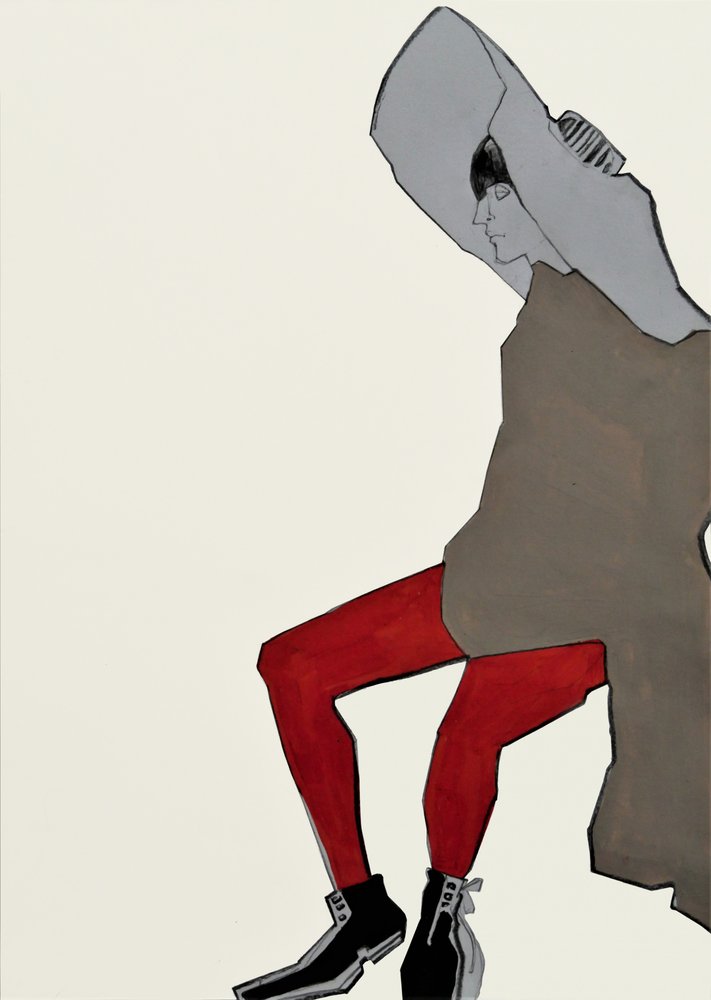 Figur in roten Strumpfhosen von Doris Schmitz