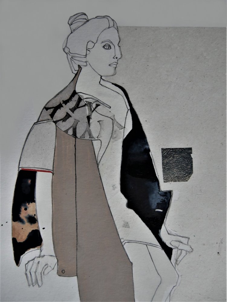 Stilisiertes Frauenporträt von Doris Schmitz
