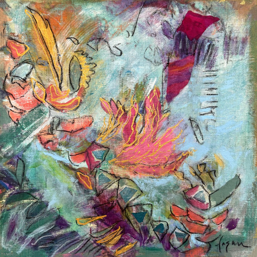 Abstrakte Gartenblüte von Dorothy Fagan