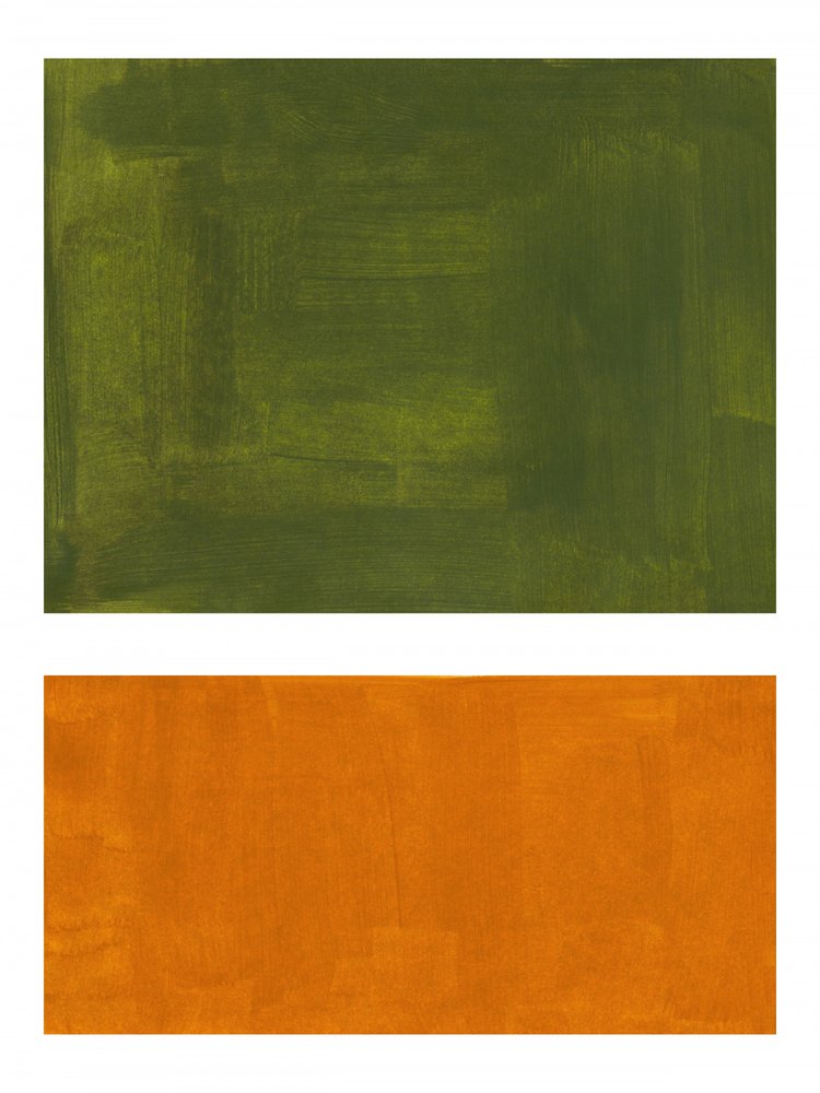 Abstrakt Grün Orange von Ejaaz Haniff