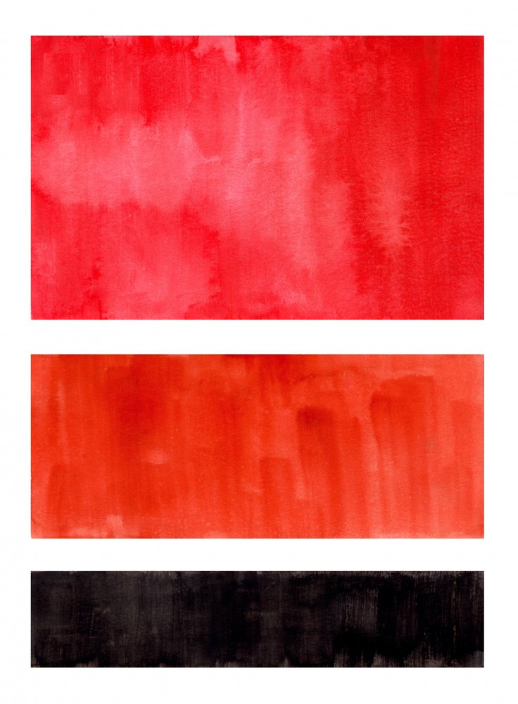 Rot Orange Schwarz Waschungen von Ejaaz Haniff