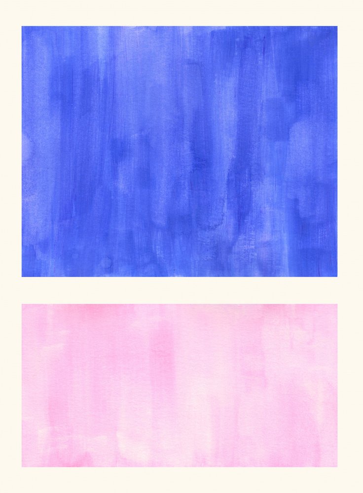 Weiches Blau Pink Abstrakt von Ejaaz Haniff
