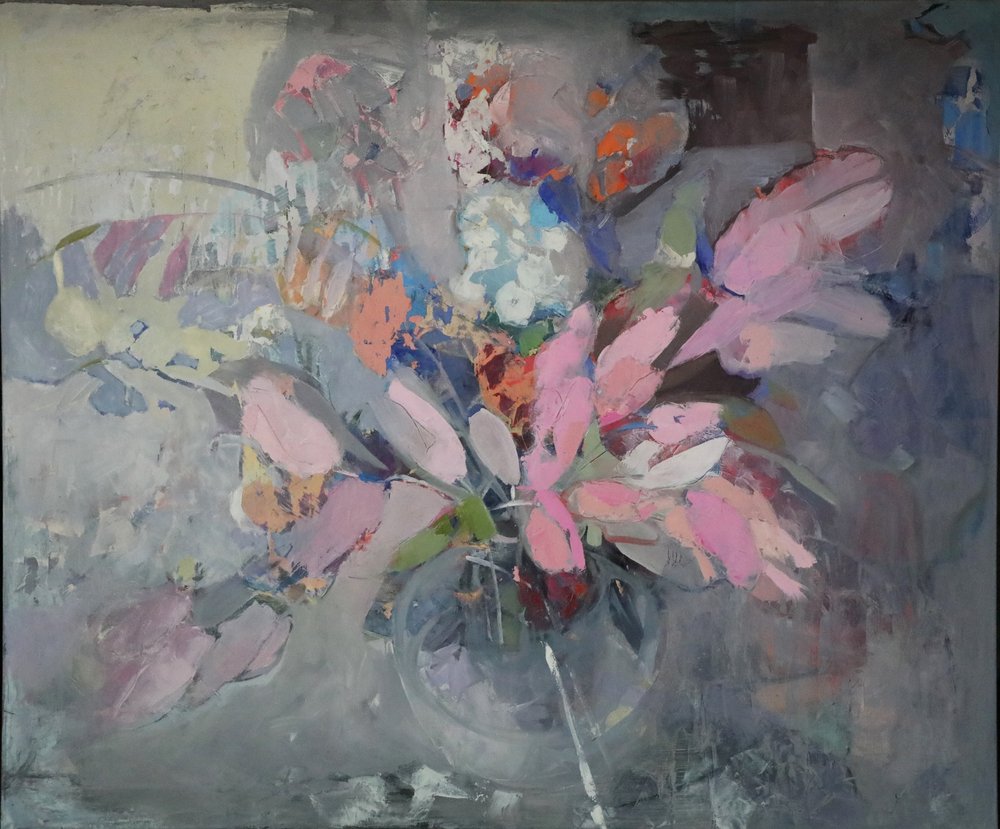 Abstrakter Rosa Strauß von Elena Shraibman