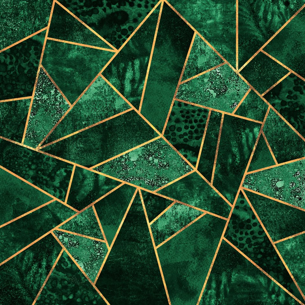 Smaragd-Goldene Geometrie von Elisabeth Fredriksson