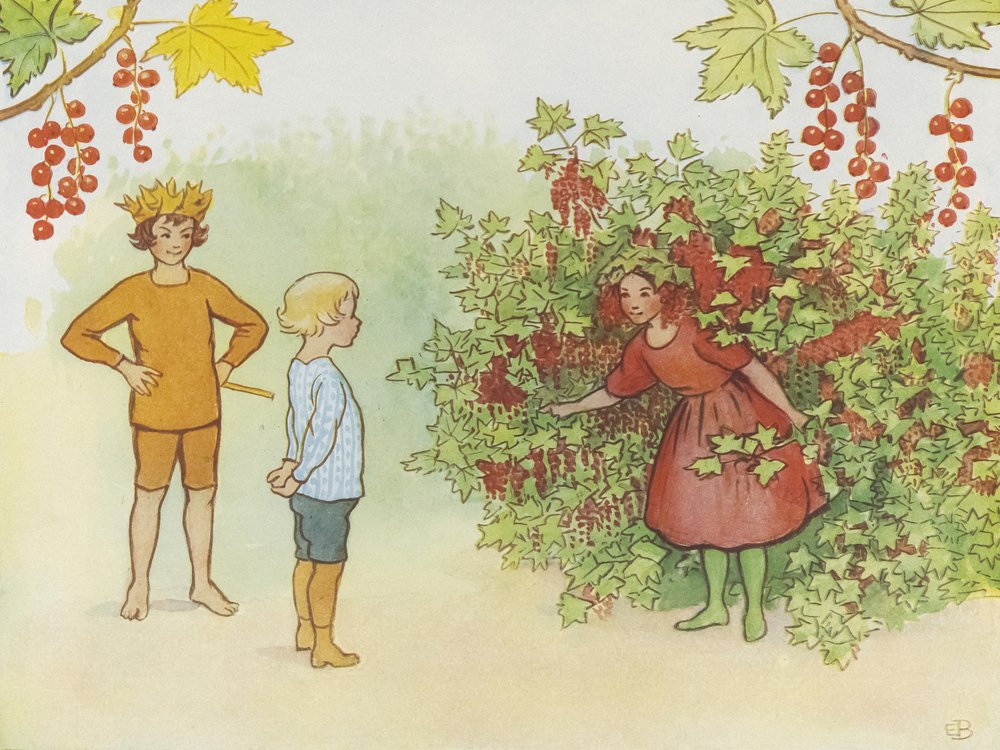 Lasse Liten im Garten 1923 von Elsa Beskow