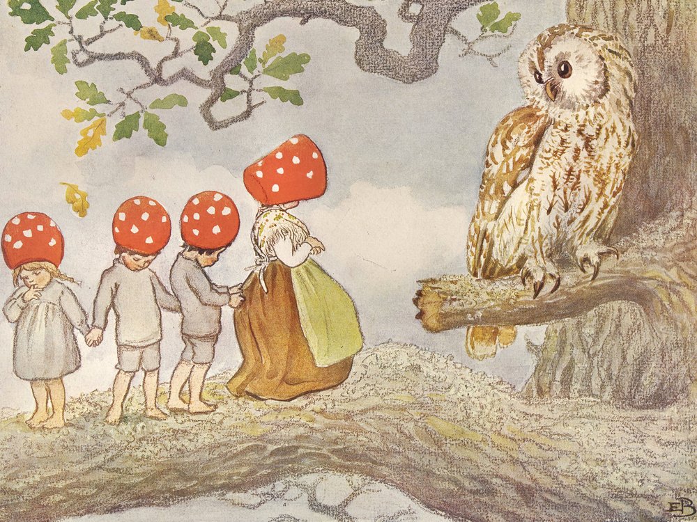 Tomtebobarnen - Eulenmutter von Elsa Beskow