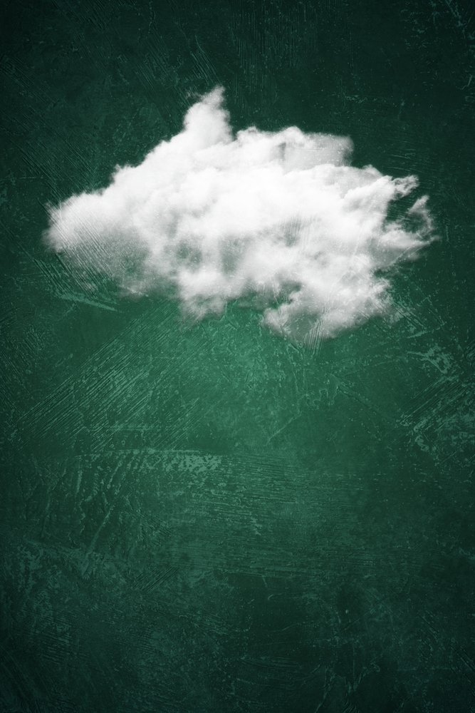 Träumende Wolkenstruktur in Grün von Ema Paraschiv