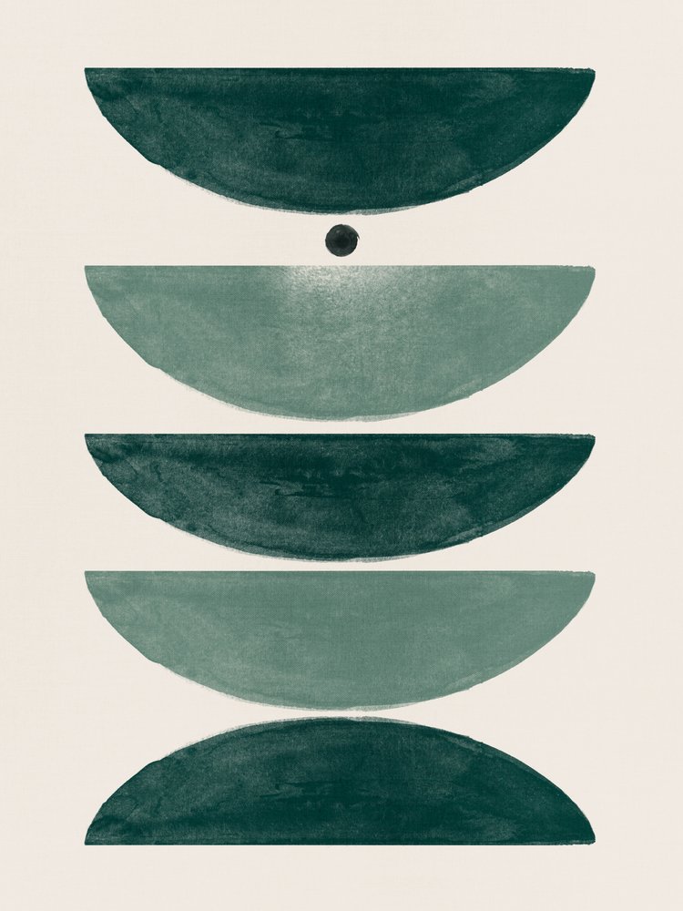 Grüne geometrische Balance von Ema Paraschiv
